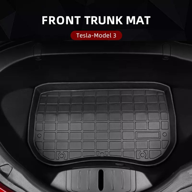Model 3 Front trunk mat/TPE plaid