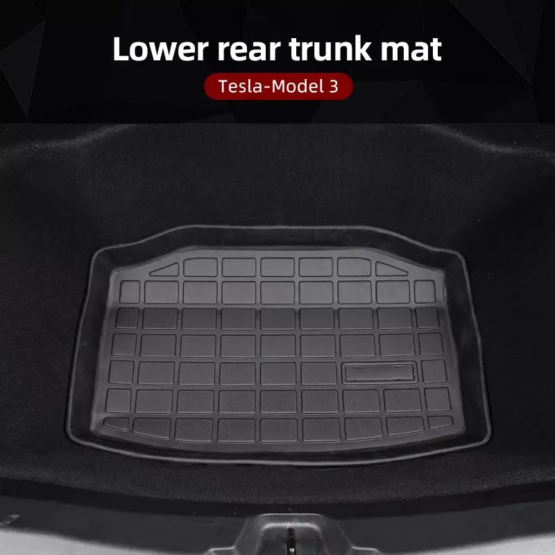 Model 3 Trunk lower mat/TPE plaid